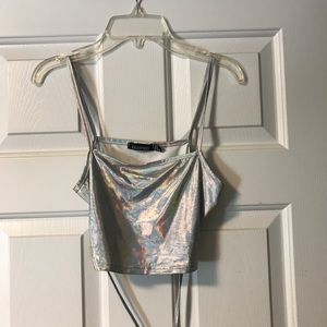 Holographic crop top